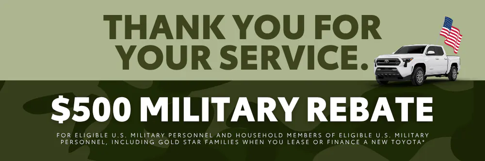 Military Rebate | Pinehurst Toyota