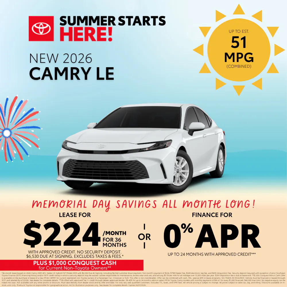2026 Toyota Camry LE | Pinehurst Toyota