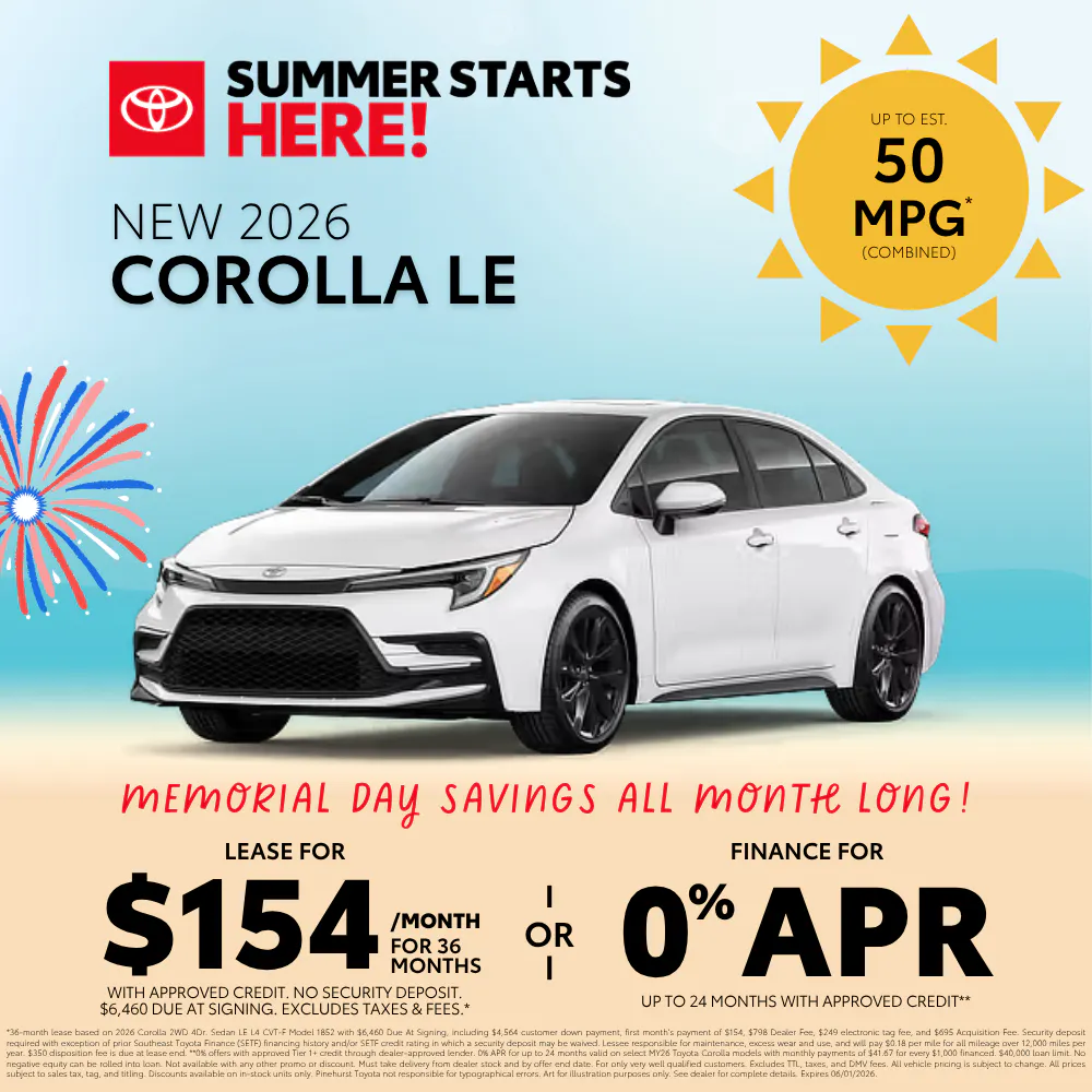 2026 Toyota Corolla LE | Pinehurst Toyota