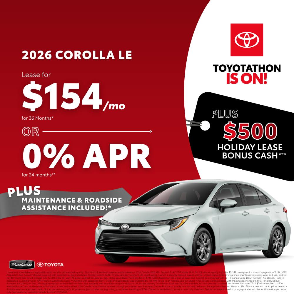 2026 Toyota Corolla LE | Pinehurst Toyota