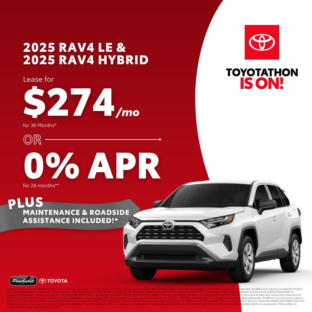 2025 Toyota RAV4 LE & Hybrid | Pinehurst Toyota