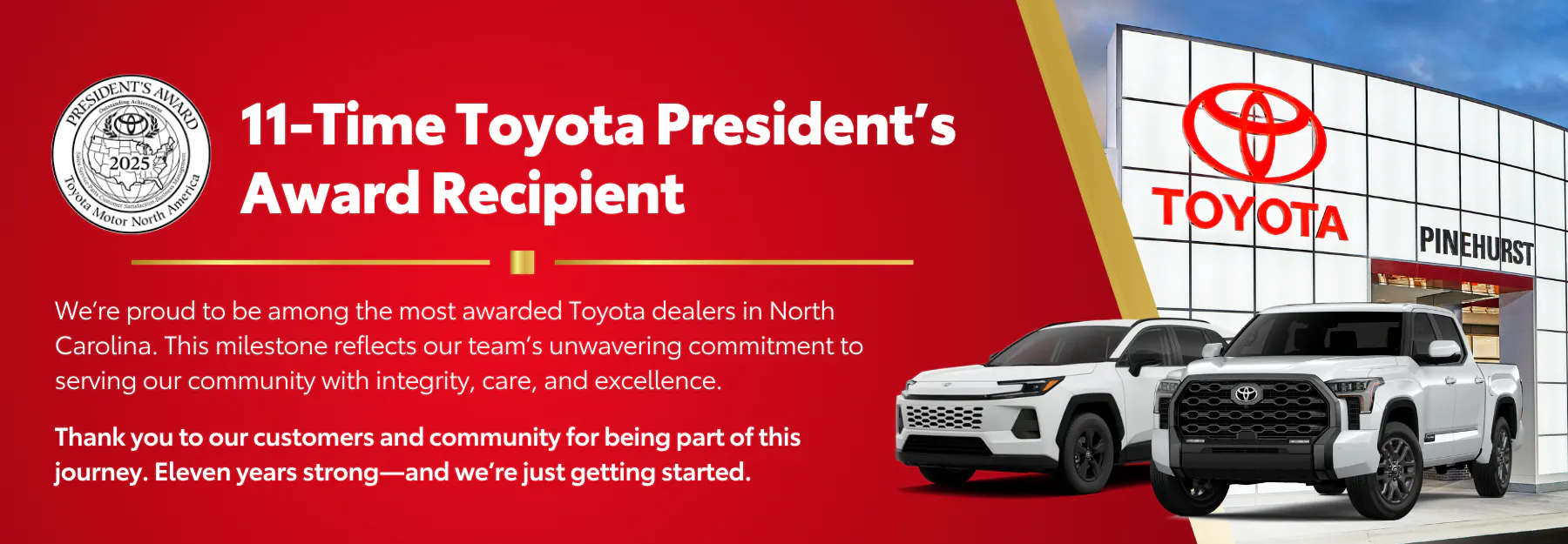 11-Time Toyota President's Award Recipient