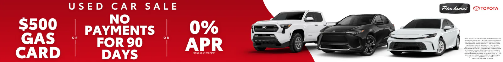 September Used Sale | Pinehurst Toyota