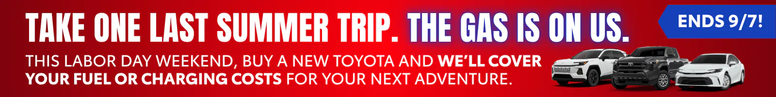 Free Fuel for Labor Day | Pinehurst Toyota