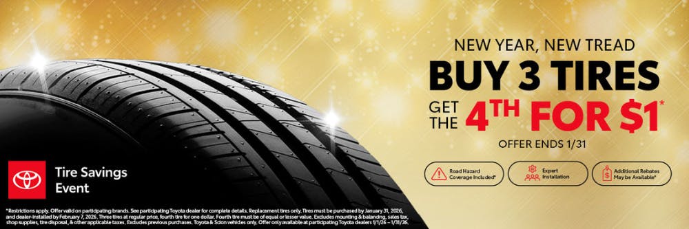 Buy 3 Tires, Get the 4th for $1! | Pinehurst Toyota