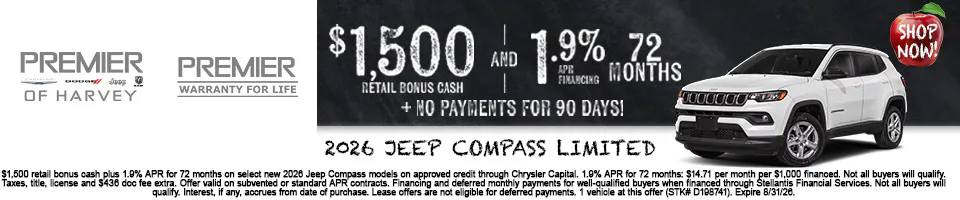 2026 Jeep Compass | Premier CDJR of Harvey