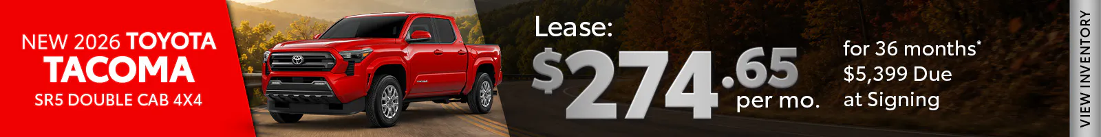 New 2026 Toyota Tacoma SR5 Double Cab 4×4