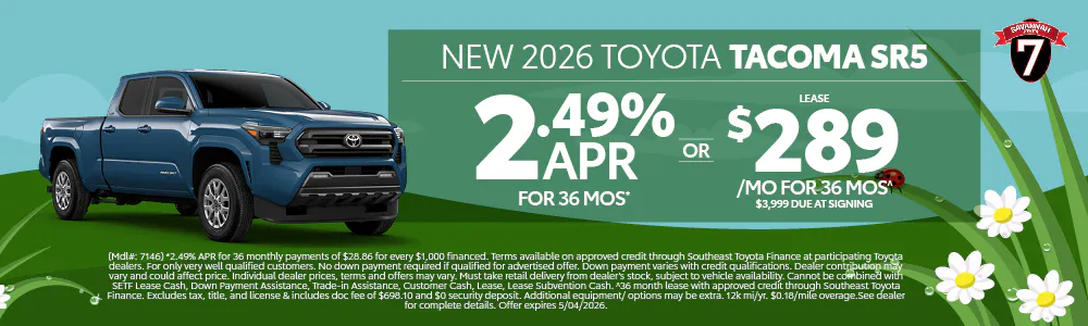 Tacoma Offer SRP | Savannah Toyota
