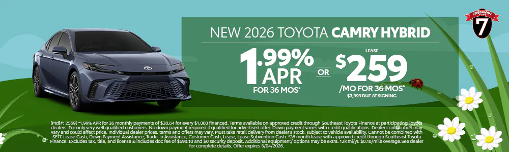 Camry Offer SRP | Savannah Toyota
