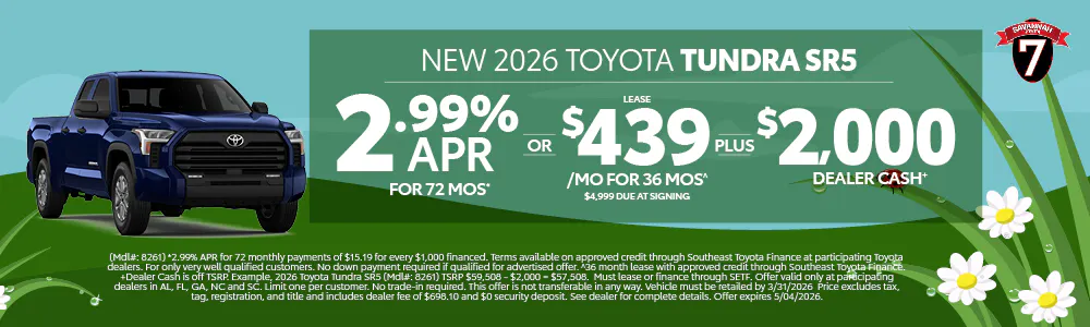 Tundra Offer SRP | Savannah Toyota