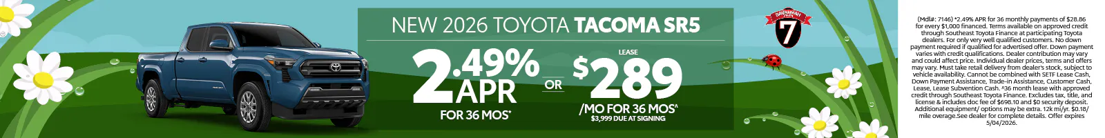 Tacoma Offer SRP