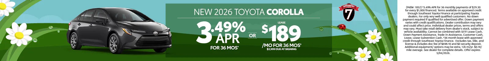 Corolla Offer SRP