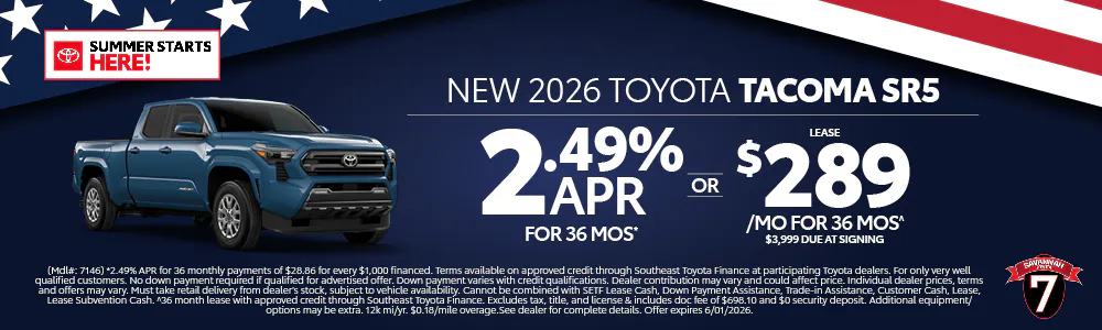 Tacoma Offer SRP | Savannah Toyota
