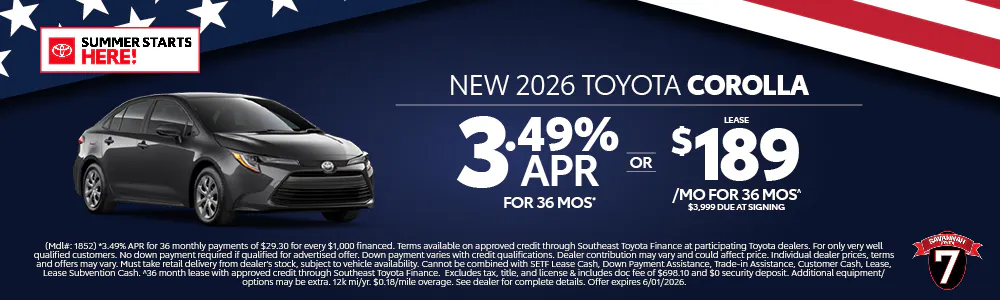 Corolla Offer SRP | Savannah Toyota