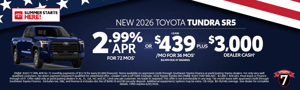 Tundra Offer SRP | Savannah Toyota