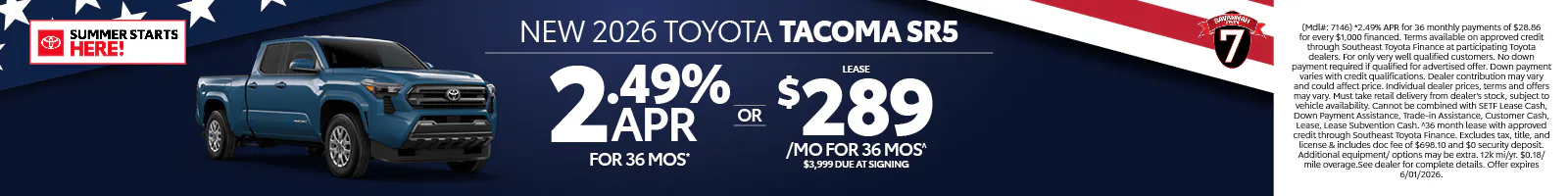 Tacoma Offer SRP