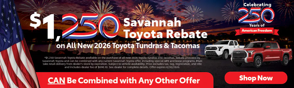 $1,250 Rebate | Savannah Toyota
