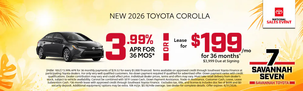 COROLLA SRP 2 | Savannah Toyota