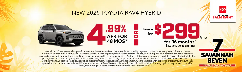 RAV4 SRP 5 | Savannah Toyota