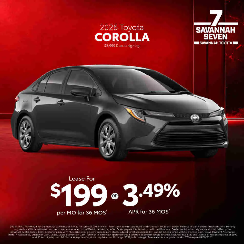 2026 New Toyota Corolla | Savannah Toyota
