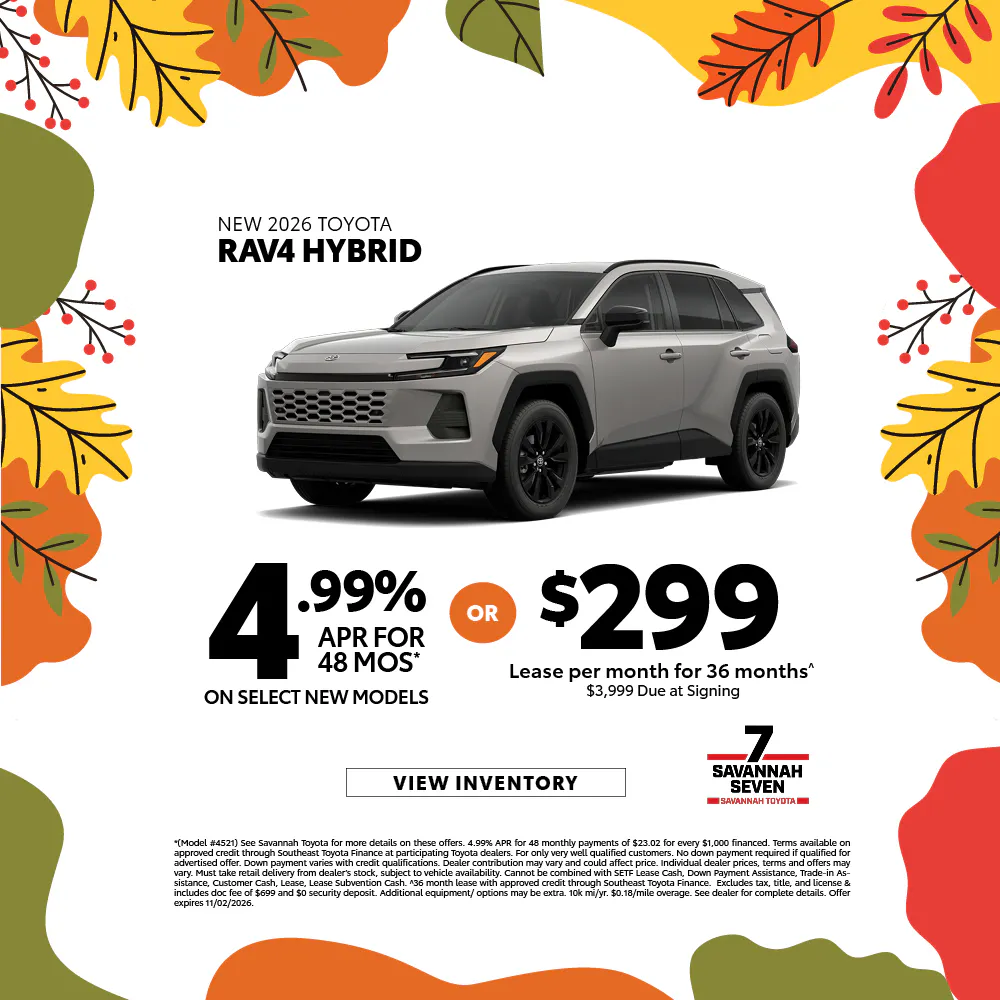 2026 New Toyota RAV4 Hybrid | Savannah Toyota