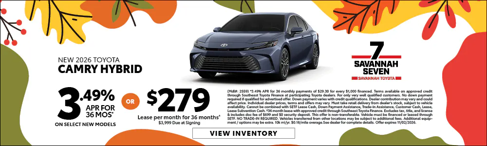 CAMRY SRP 3 | Savannah Toyota