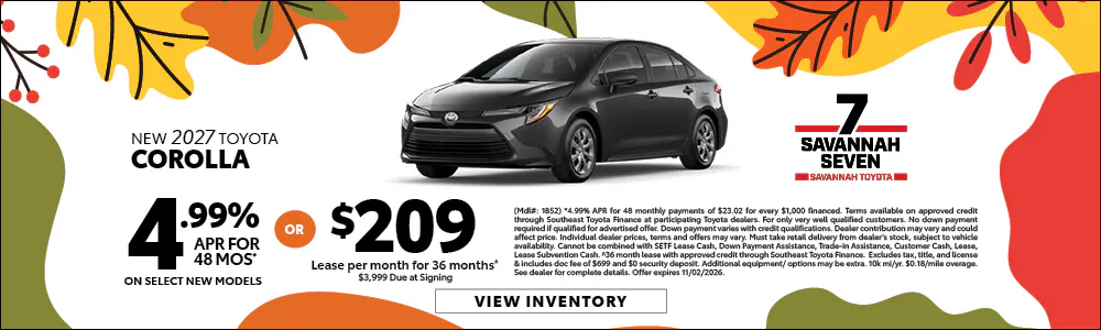 COROLLA SRP 2 | Savannah Toyota