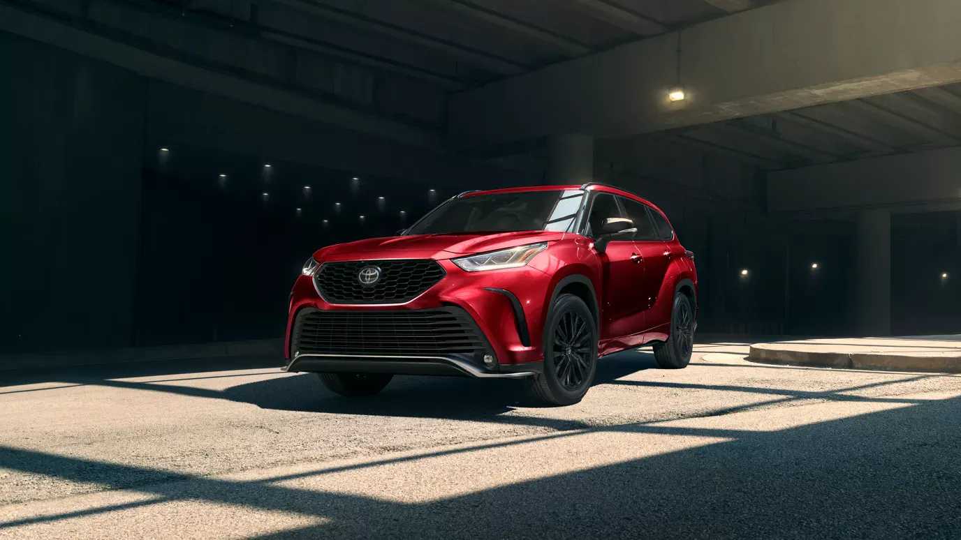 Toyota Highlander parked in parking garage