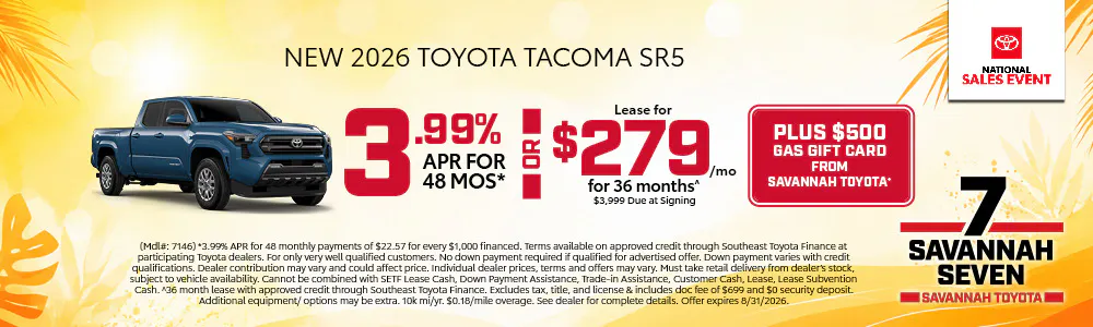 TACOMA SRP 4 | Savannah Toyota