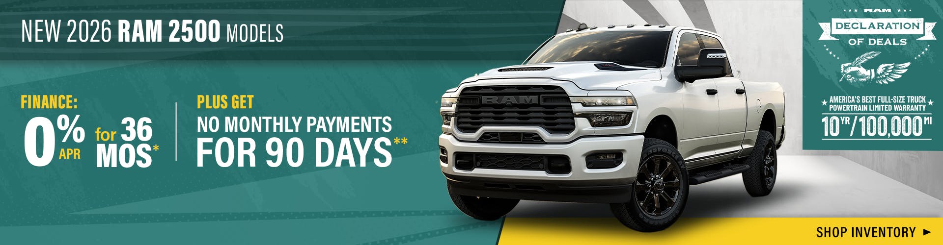 New 2026 RAM 2500 Models