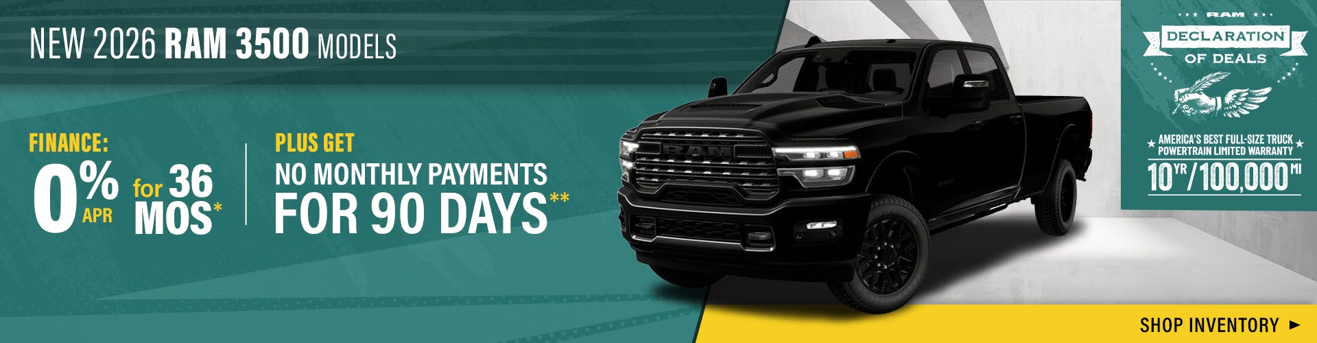 New 2026 RAM 3500 Models