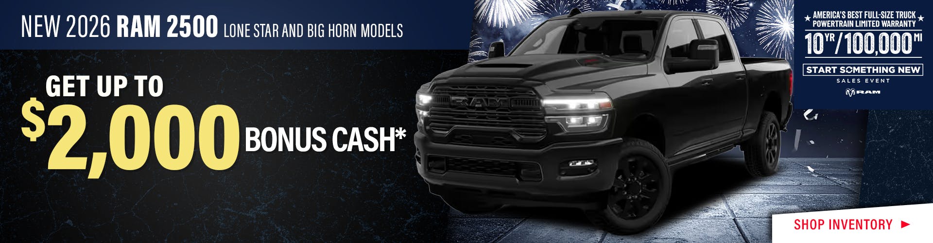 New 2026 Ram 2500 Lone Star and Big Horn Models
