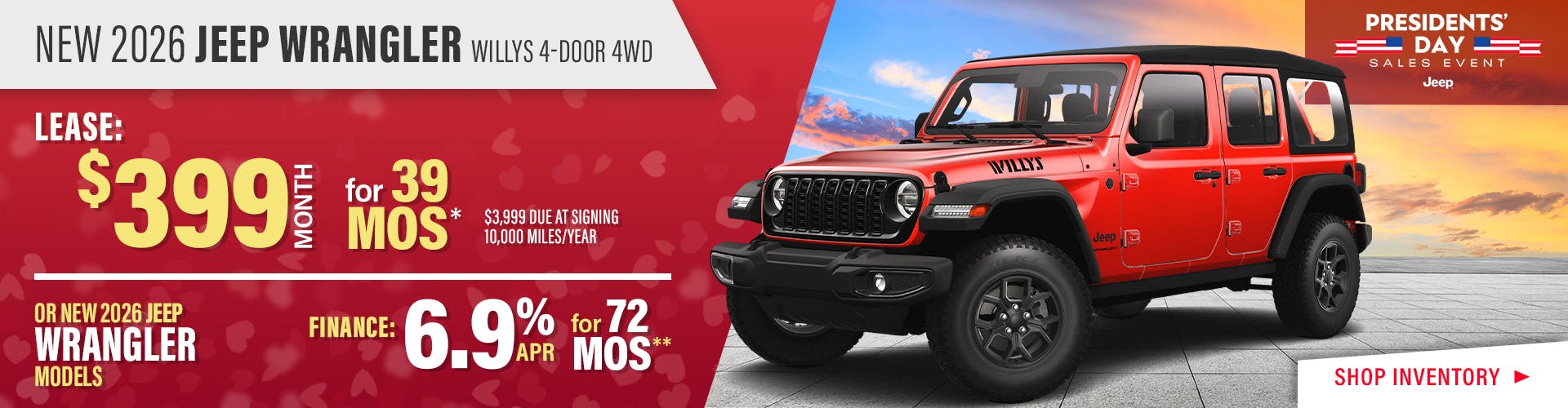 New 2026 Jeep Wrangler Willys 4-Door 4WD OR New 2026 Jeep Wrangler Models