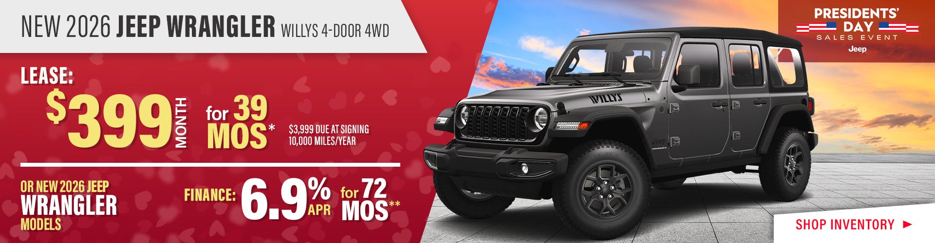 New 2026 Jeep Wrangler Willys 4-Door 4WD OR New 2026 Jeep Wrangler Models