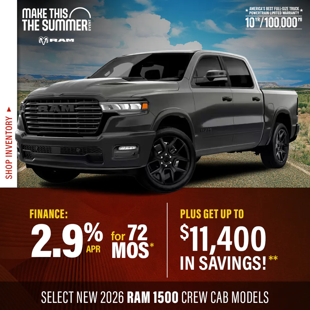 Select New 2026 RAM 1500 Crew Cab Models