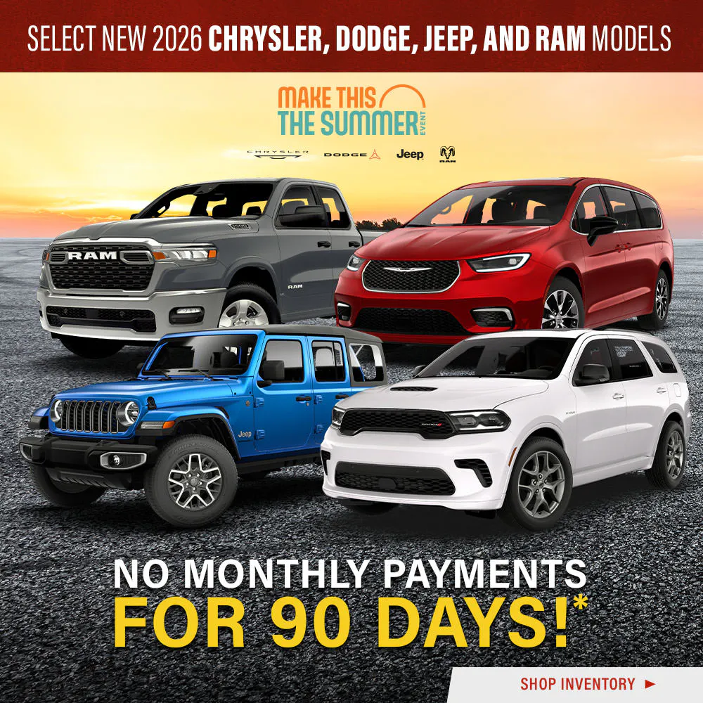 Select New 2026 Chrysler, Dodge, Jeep and RAM Models