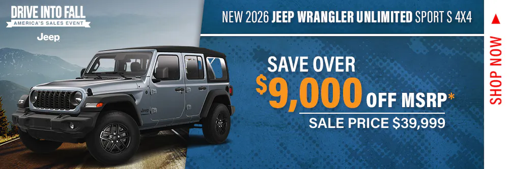 New 2026 Jeep Wrangler Unlimited Sport S 4X4 | Shottenkirk CDJR Granbury