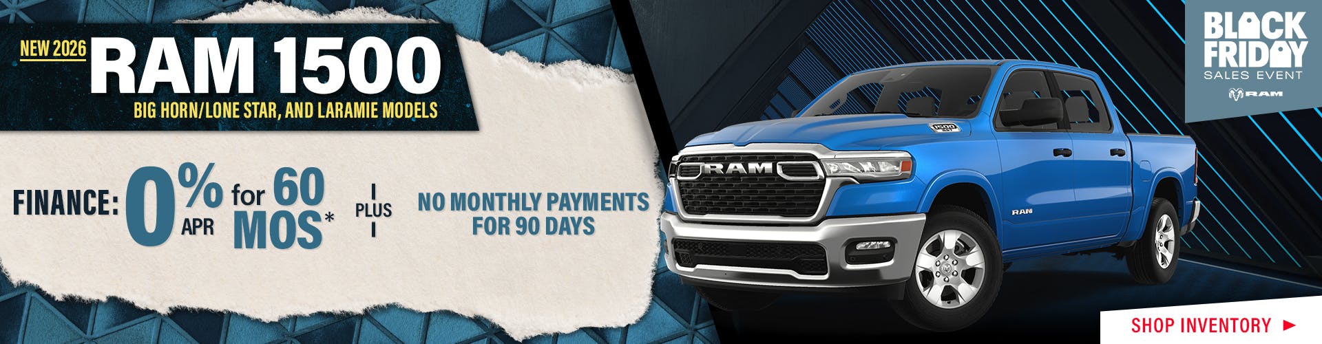 New 2026 Ram 1500 Big Horn/Lone Star, and Laramie Models