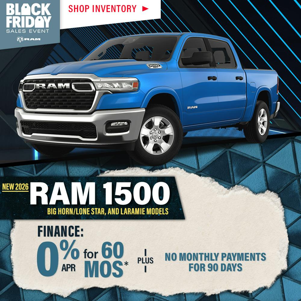 New 2026 Ram 1500 Big Horn/Lone Star, and Laramie Models