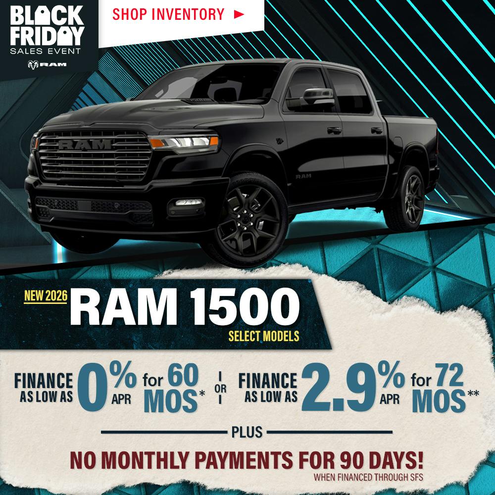 New 2026 Ram 1500 Big Horn/Lone Star, and Laramie Models