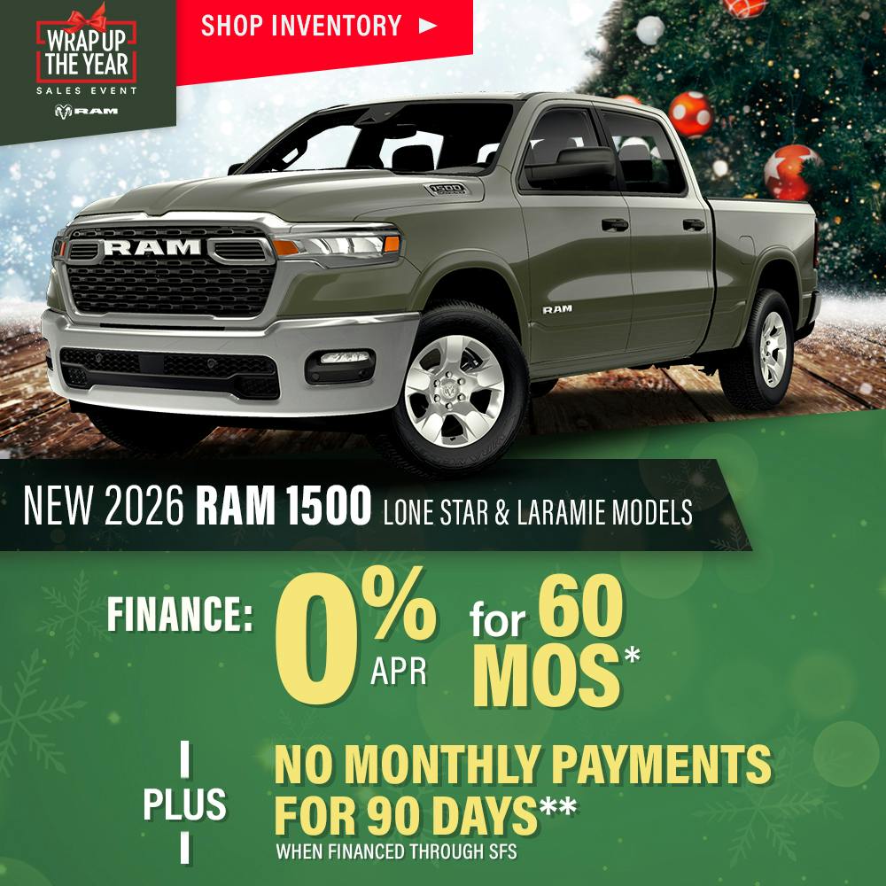 New 2026 RAM 1500 Lone Star & Laramie Models