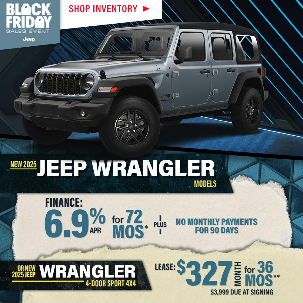 New 2025 Jeep Wrangler Models OR New 2025 Jeep Wrangler 4-Door Sport 4X4