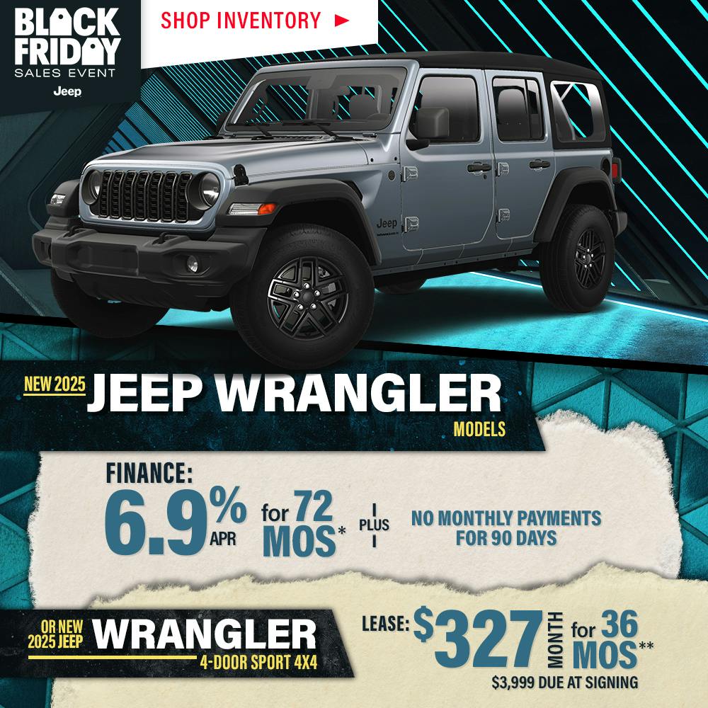 New 2025 Jeep Wrangler Models OR New 2025 Jeep Wrangler 4-Door Sport 4X4