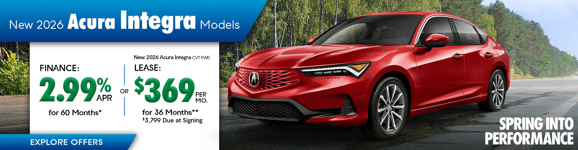 New 2026 Acura Integra Models