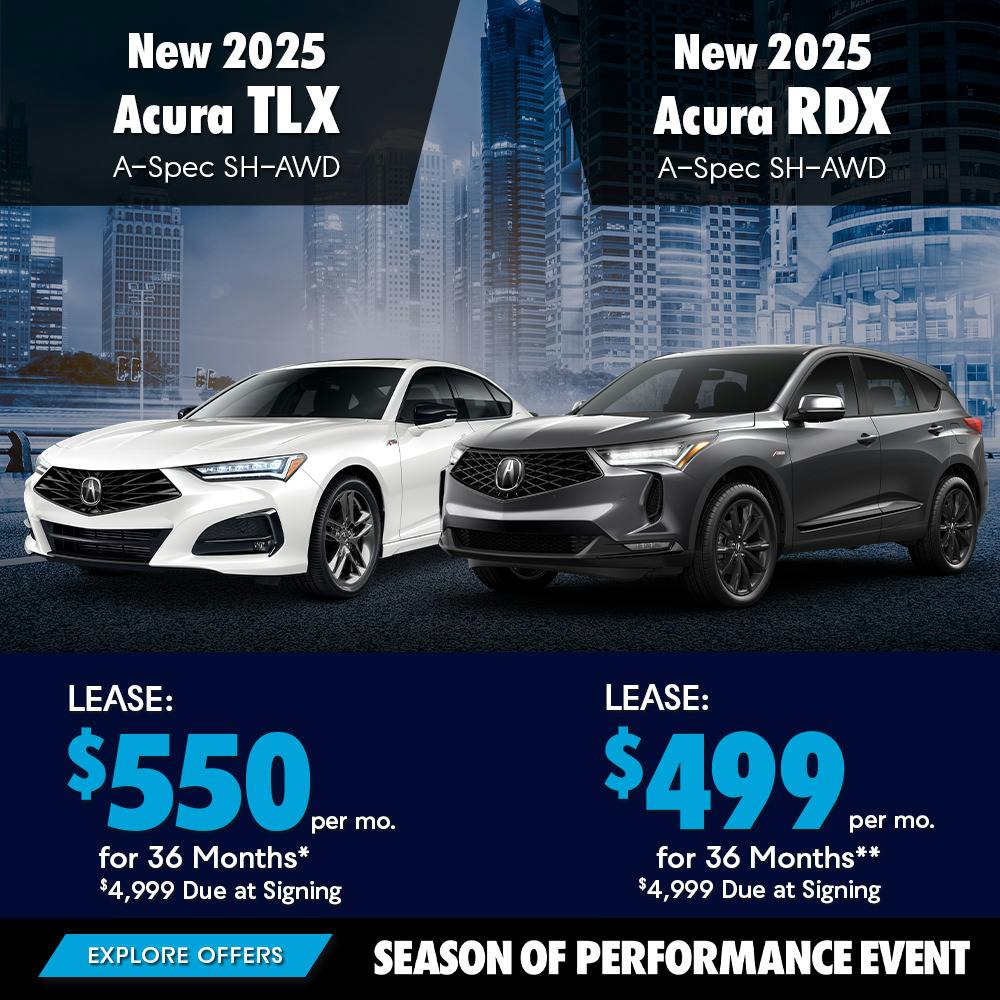 New 2025 Acura TLX A-Spec SH-AWD or New 2025 Acura RDX A-Spec SH-AWD
