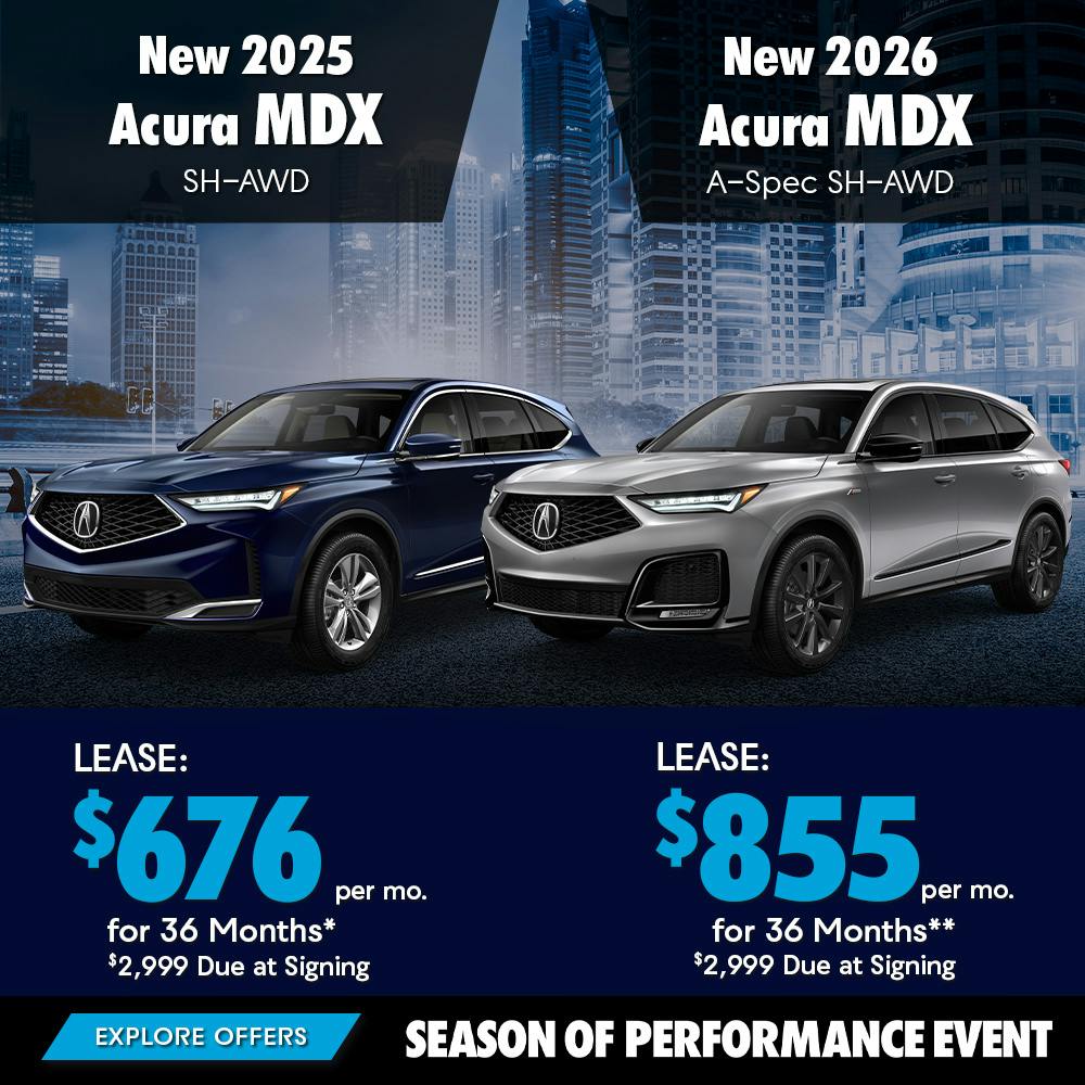 New 2025 Acura MDX SH-AWD OR New 2026 Acura MDX A-Spec SH-AWD