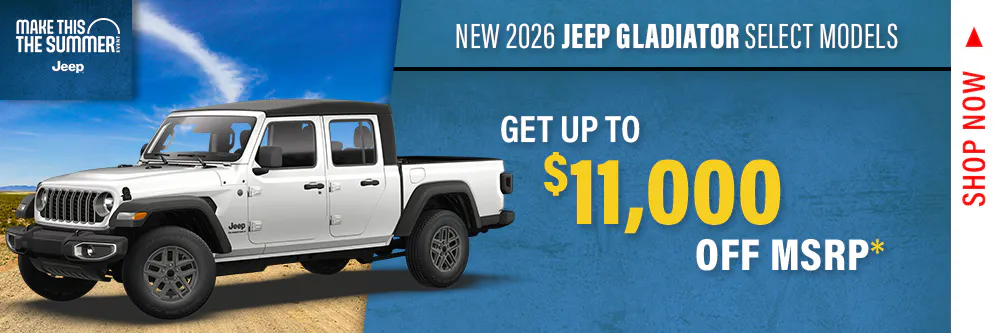New 2026 Jeep Gladiator Select Models | Shottenkirk Chrysler Dodge Jeep Ram Prosper