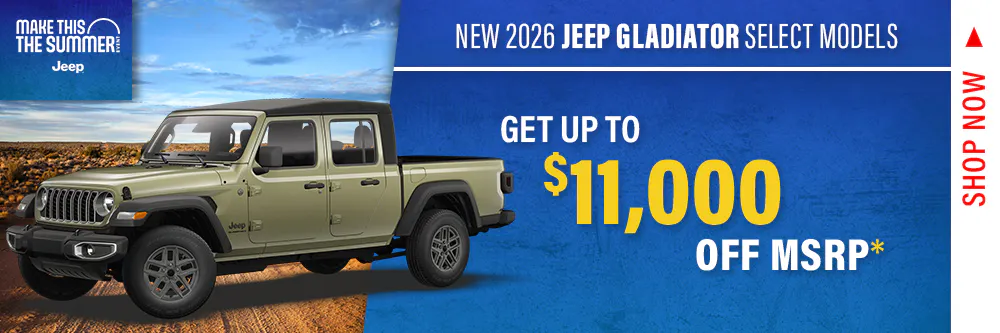 New 2026 Jeep Gladiator Select Models | Shottenkirk Chrysler Dodge Jeep Ram Prosper