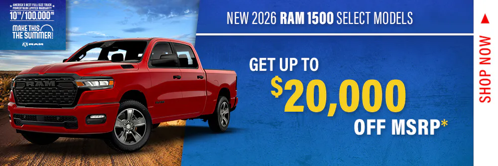 New 2026 RAM 1500 Models Select Models | Shottenkirk Chrysler Dodge Jeep Ram Prosper