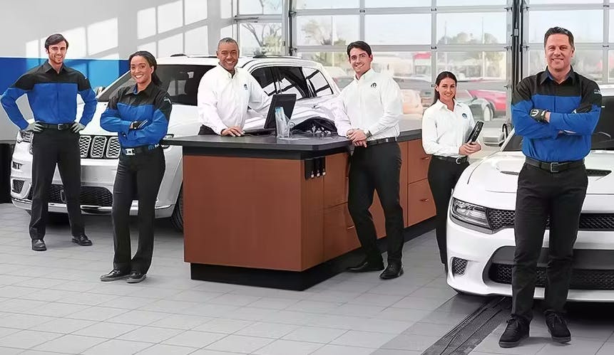 Mopar Service Center Staff  with Vehicles